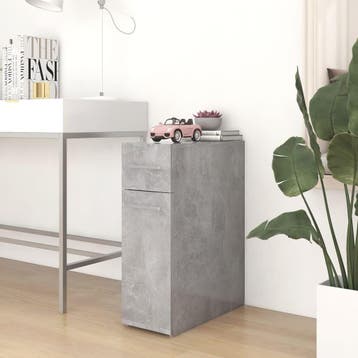 vidaXL Apothekerskast 20x45,5x60 cm bewerkt hout betongrijs, Verzenden, Nieuw