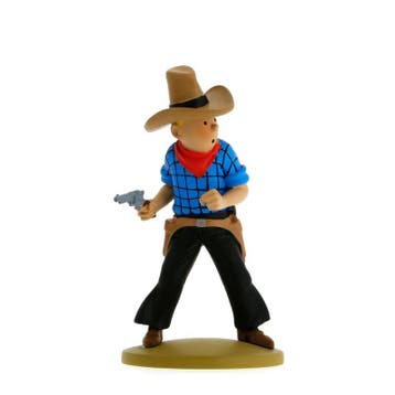Kuifje Beeldje Cowboy 12 cm, Ophalen of Verzenden