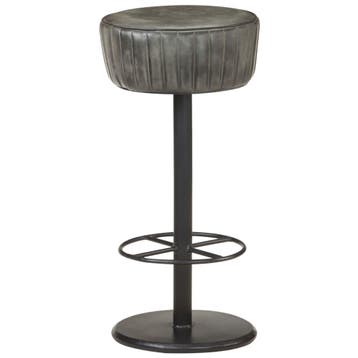 vidaXL Barkruk echt leer verweerd grijs, Huis en Inrichting, Verzenden, Nieuw