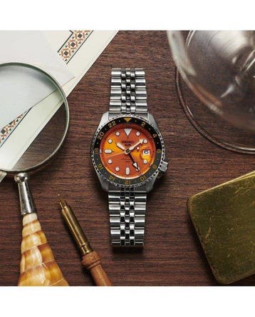 Seiko - 5 Sport GMT Automatico Orange Dial - SSK005K1 -, Nieuw