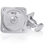 WC slot draaiknop vrij-bezet mat nikkel - retro jaren 30..., Ophalen of Verzenden, Slot