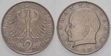 2 duitse Mark 1964 G 2 Mark Kursmunten Max Planck, Verzenden