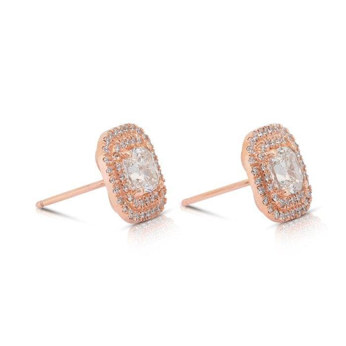 Zonder minimumprijs - Oorbellen - 18 karaat Roségoud -, Handtassen en Accessoires, Oorbellen