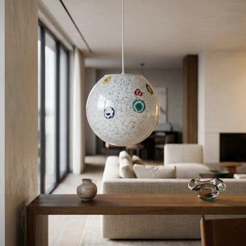 Plafondlamp - Glas - Hanglamp D20, Antiek en Kunst