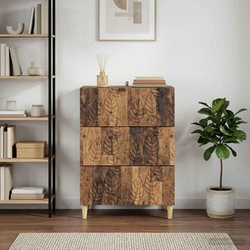 vidaXL Ladekast Oud hout 66 x 34,5 x 90 cm Bewerkt hout, Verzenden, Nieuw