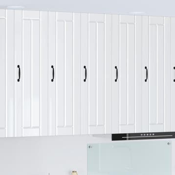 vidaXL Wandkast LUCCA Hoogglans Wit 30 x 31 x 100 cm Bewerkt, Verzenden, Nieuw