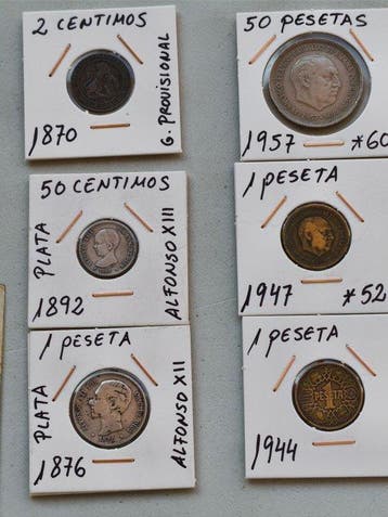 Spanje. Peseta 1870-1999 (Zonder minimumprijs)