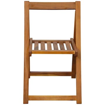 vidaXL Opklapbare stoelen, 2 stuks, massief acaciahout, Verzenden, Nieuw