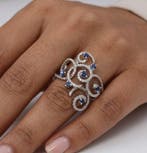 Salvini - Bague - 18 carats Or blanc - 4.20ct. tw. Saphir -