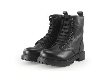 Muyters Veterboots Meisjes in maat 28 Zwart, Kinderen en Baby's, Verzenden, Jongen of Meisje, Schoenen, Zo goed als nieuw