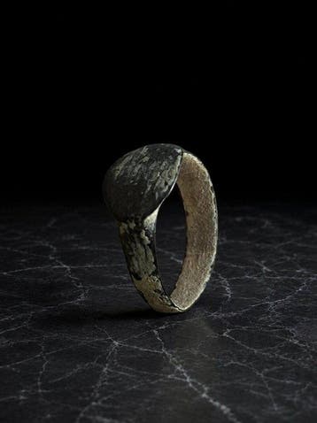 Oud-Romeins, Keizerrijk Brons Ring met eenvoudige ovale, Antiek en Kunst
