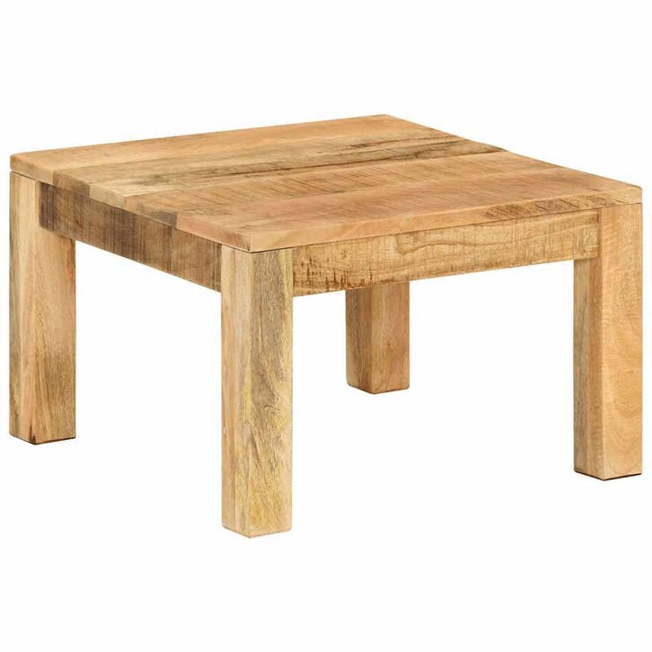 vidaXL Salontafel 55x55x35 cm massief mangohout, Huis en Inrichting, Tafels | Salontafels, Nieuw, Verzenden