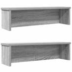 vidaXL Keukenrekken stapelbaar 2 st 50x15x16 cm grijs sonoma, Verzenden