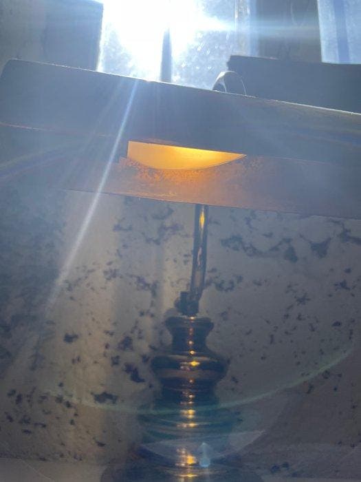 Lampe de table - Laiton doré, Antiquités & Art, Antiquités | Éclairage