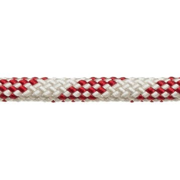 6mm Double Braid Polyester Lijn Wit-Rood, Watersport en Boten, Ophalen of Verzenden, Nieuw