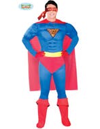 Superheld kostuum blauw rood Super, Ophalen of Verzenden, Nieuw