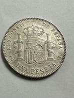 Spanje. Alfonso XIII. 1 Peseta 1896*96 PGV (Zonder, Postzegels en Munten