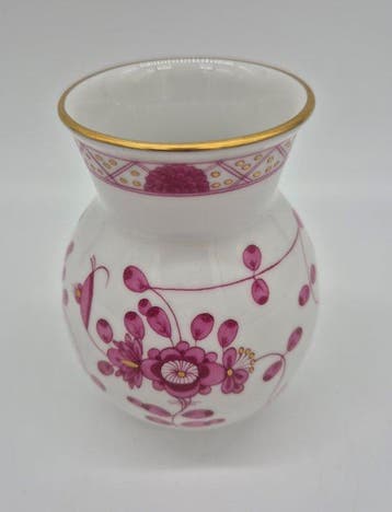 Meissen - Kleine Vase Indisch Purpur Reich, 1. Wahl - Vase -