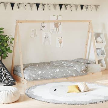 vidaXL Kinderbedframe 90x200 cm massief grenenhout, Verzenden