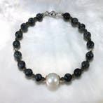 Sans prix de réserve - Bracelet Argent Perle - Pierres