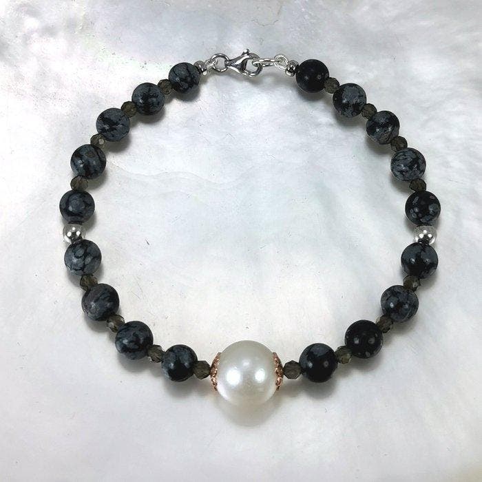 Sans prix de réserve - Bracelet Argent Perle - Pierres, Bijoux, Sacs & Beauté, Bijoux anciens