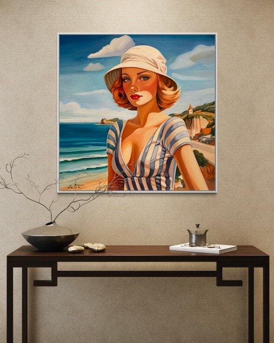 Laura Anton - Village en Provence, Antiek en Kunst, Kunst | Designobjecten