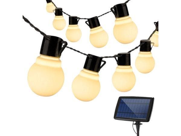 Veiling - JPro Lemon 50 Warm/Wit Lichtsnoer op Zonne-Energie, Jardin & Terrasse, Éclairage extérieur