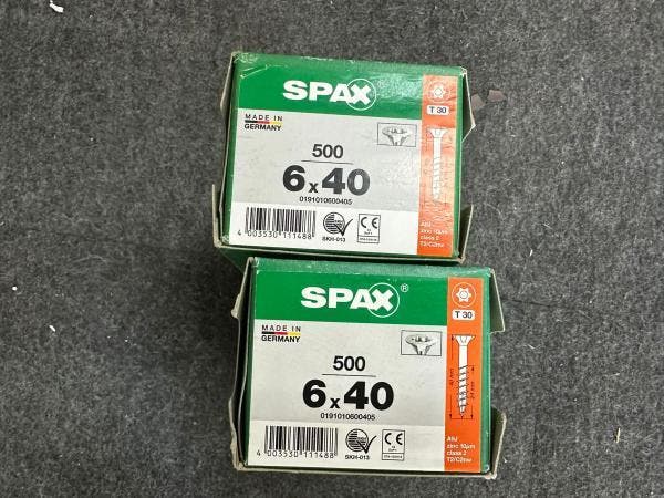 Veiling - 2x SPAX universele schroef 6 x 40 mm T-STAR PLUS T, Bricolage & Construction, Bricolage & Rénovation Autre