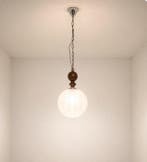 Plafondlamp - Glas, Hout, Staal