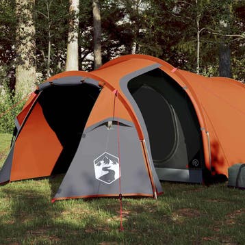 vidaXL Tunneltent 2-persoons waterdicht oranje, Caravans en Kamperen, Verzenden, Nieuw