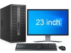 HP EliteDesk 800 G2 TWR i7 6e Gen + 23 Monitor + 2 jaar, Computers en Software, Ophalen of Verzenden, Nieuw, In_stock
