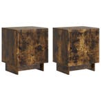 vidaXL Nachtkastje 2 pcs Gerookt eiken 43 x 34,5 x 50 cm, Verzenden, Nieuw