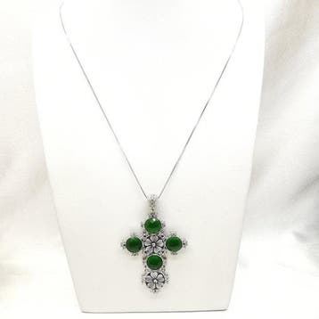 Argent - Collier avec pendentif - fait à la main