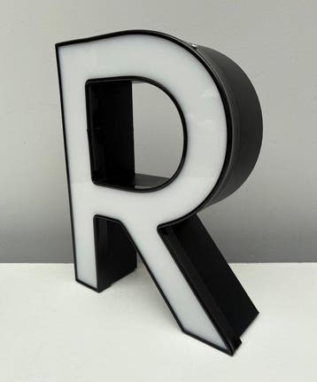 Letter R - Reclamebord - Kunststof, Aluminium
