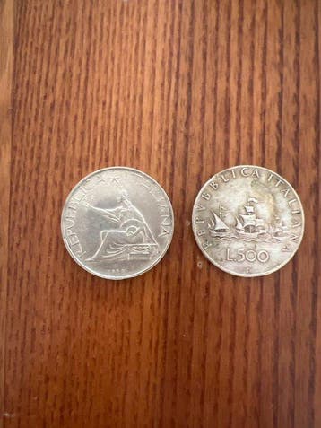 . Italië 500 Lire argento (12 monete) (Zonder minimumprijs)