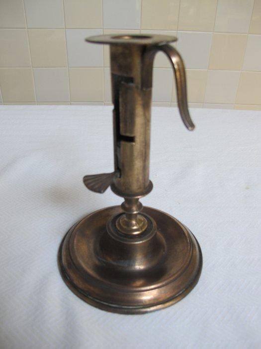 Kandelaar Bijzonder model Antieke schuifkandelaar/blaker met, Antiek en Kunst, Curiosa en Brocante
