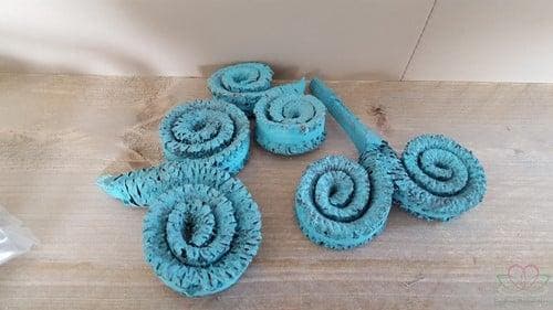 Palm Mule Ring Palm Male Ring Azuro Azuur Turquoise 15 stuks, Huis en Inrichting, Woonaccessoires | Kunstplanten en Kunstbloemen