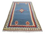 Kelim - Tapis - 252 cm - 140 cm - Couleurs naturelles &