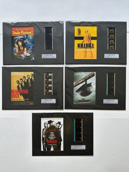 Quentin Tarantino Collection – Set of 5 Mounted 35mm Film, Verzamelen, Film en Tv