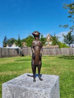 Statue, Bronze Meerkat - 28 cm - Bronze