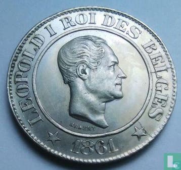 België 20 centimes 1861, Verzenden, Losse munt