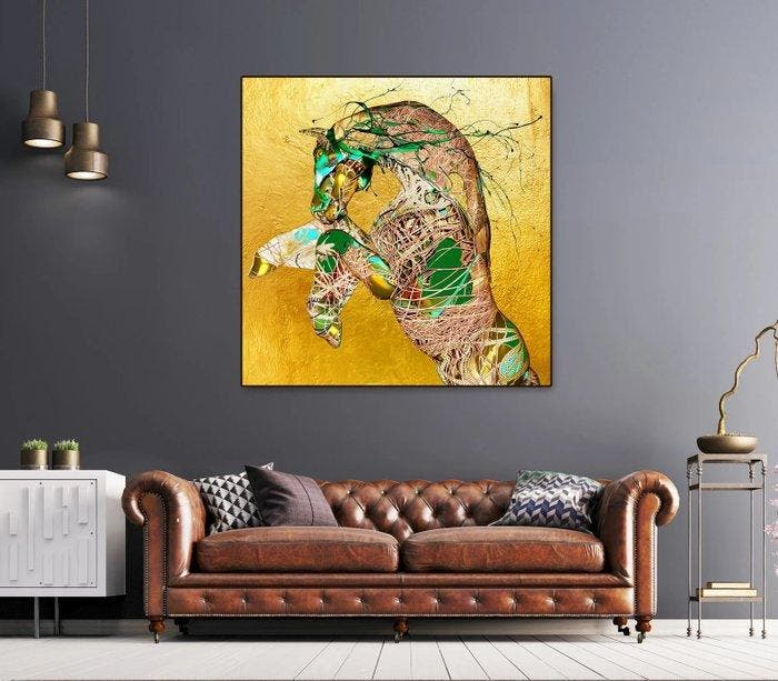 I_KONIQ - The golden Horse, Antiek en Kunst, Curiosa en Brocante