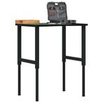 vidaXL Werkbank 80x60x(71,5-98) cm eikenhout donkerbruin, Doe-het-zelf en Bouw, Verzenden, Nieuw