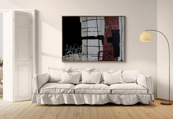 Jane Grieco - Fluxo e Estrutura - Tableau, unique, format, Antiek en Kunst, Kunst | Schilderijen | Modern