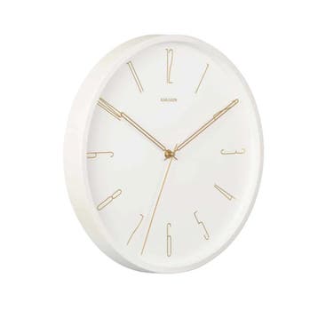 Karlsson wandklok Belle - wit - Ø35cm, Maison & Meubles, Accessoires pour la Maison | Horloges, Verzenden