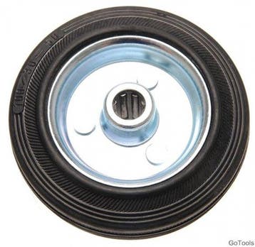 Bgs Technic 100 mm stevige rubber wiel, stalen velg, Verzenden, Nieuw
