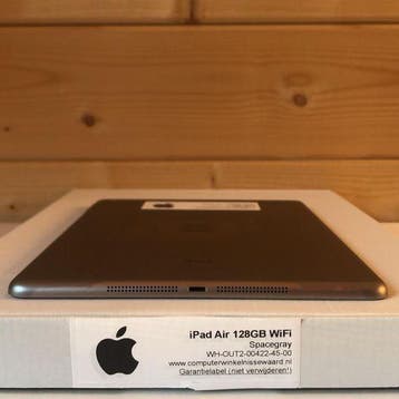 Apple iPad Air 128GB zwart WiFi (4G) + garantie, Ophalen of Verzenden, Nieuw