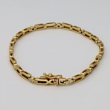 Bracelet - 18 carats Or jaune Diamant (Naturelle), Bijoux, Sacs & Beauté