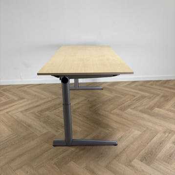 Ahrend elektrisch bureau 180x90 cm, ahorn - grijs