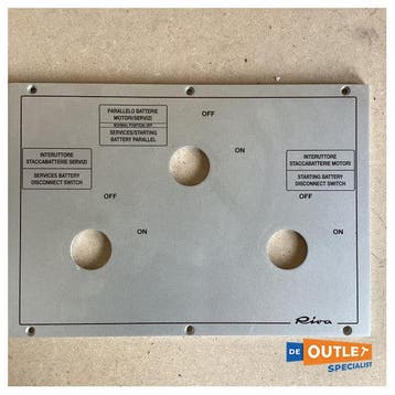 Bieden: Riva battery switch panel plate silver, Watersport en Boten, Ophalen of Verzenden, Nieuw